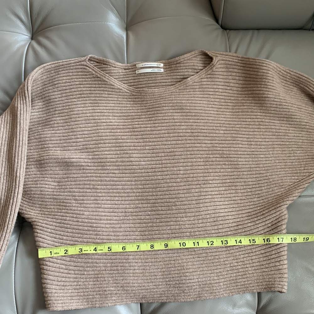 Anthropologie Women Tan Long
Sleeve Drop Shoulder Scoop Neck
Knit Sweater - Picture 7 of 10